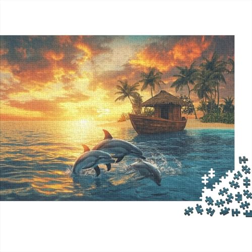 Puzzles 1000 Teile Für Erwachsene Bali Dolphin 1000-teiliges Puzzle. Spielzeug Zum Stressabbau 1000pcs (75x50cm) von CPXSEMAZA