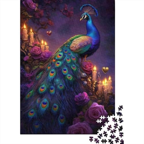 Puzzles 1000 Teile Für Erwachsene Beautiful Peacock 1000-teiliges Puzzle Für Erwachsene, Lernspiele 1000pcs (75x50cm) von CPXSEMAZA