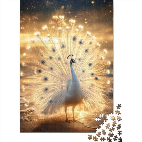 Puzzles 1000 Teile Für Erwachsene Beautiful Peacock 1000-teiliges Puzzle Für Erwachsene, Lernspiele 1000pcs (75x50cm) von CPXSEMAZA