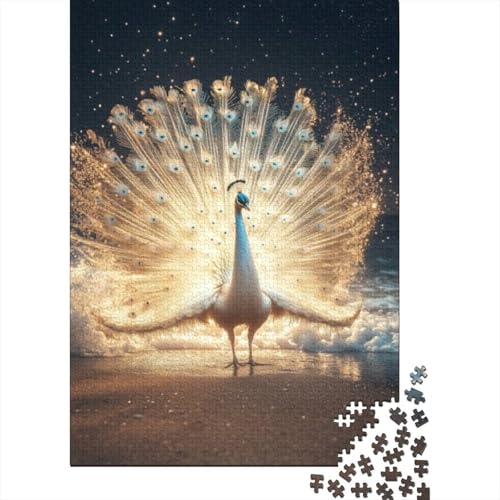 Puzzles 1000 Teile Für Erwachsene Beautiful Peacock Puzzle Mit 1000 Teilen. Anspruchsvolles Spiel 1000pcs (75x50cm) von CPXSEMAZA