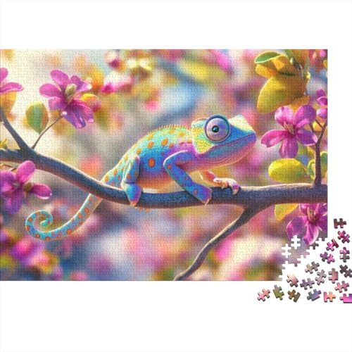 Puzzles 1000 Teile Für Erwachsene Chameleon 1000-teiliges Puzzle Lernspiele Heimdekorationspuzzle 1000pcs (75x50cm) von CPXSEMAZA