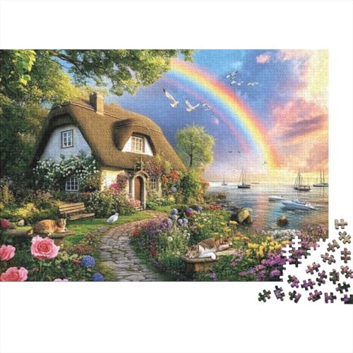 Puzzles 1000 Teile Für Erwachsene Country Cabin 1000-teilige Puzzles, Familienaktivitätspuzzles, Lernspiele 1000pcs (75x50cm) von CPXSEMAZA