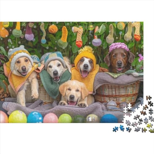 Puzzles 1000 Teile Für Erwachsene Cute Dog 1000-teiliges Puzzle Lernspiele Heimdekorationspuzzle 1000pcs (75x50cm) von CPXSEMAZA