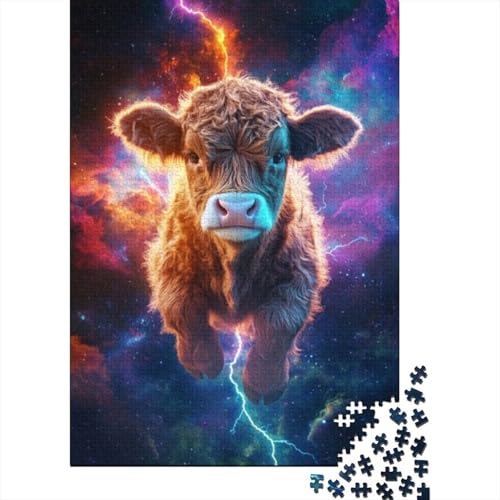 Puzzles 1000 Teile Für Erwachsene Cute Highland Cow Baby 1000-teilige Puzzles Für Erwachsene 1000pcs (75x50cm) von CPXSEMAZA