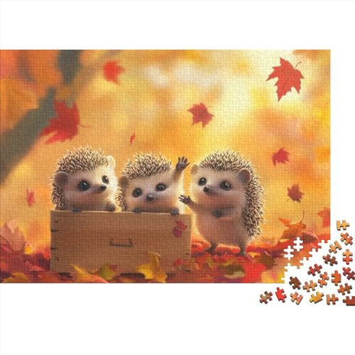 Puzzles 1000 Teile Für Erwachsene Cute Little Hedgehog 1000-teiliges Puzzle Lernspiele Heimdekorationspuzzle 1000pcs (75x50cm) von CPXSEMAZA