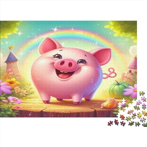 Puzzles 1000 Teile Für Erwachsene Cute Little Pig 1000-teiliges Puzzle Für Erwachsene, Lernspiele 1000pcs (75x50cm) von CPXSEMAZA