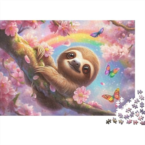 Puzzles 1000 Teile Für Erwachsene Cute Sloth 1000-teiliges Puzzle Lernspiele Heimdekorationspuzzle 1000pcs (75x50cm) von CPXSEMAZA