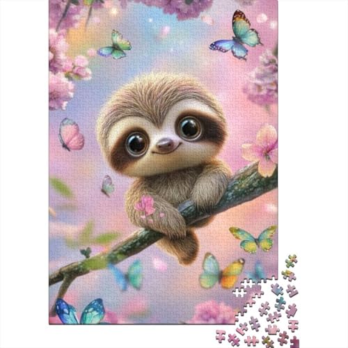 Puzzles 1000 Teile Für Erwachsene Cute Sloth 1000-teiliges Puzzle. Spielzeug Zum Stressabbau 1000pcs (75x50cm) von CPXSEMAZA