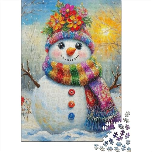 Puzzles 1000 Teile Für Erwachsene Cute Snowman 1000-teiliges Puzzle. Spielzeug Zum Stressabbau 1000pcs (75x50cm) von CPXSEMAZA