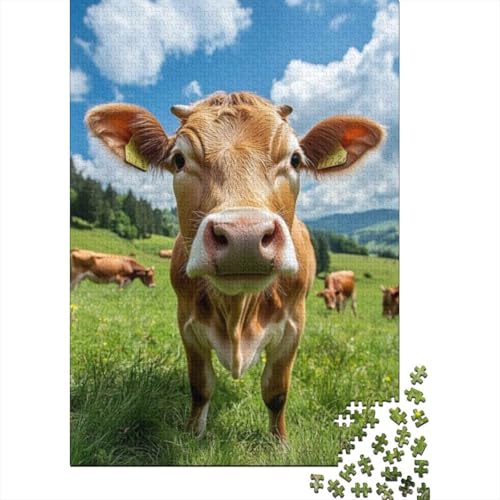 Puzzles 1000 Teile Für Erwachsene Dairy Cow 1000-teiliges Puzzle. Spielzeug Zum Stressabbau 1000pcs (75x50cm) von CPXSEMAZA