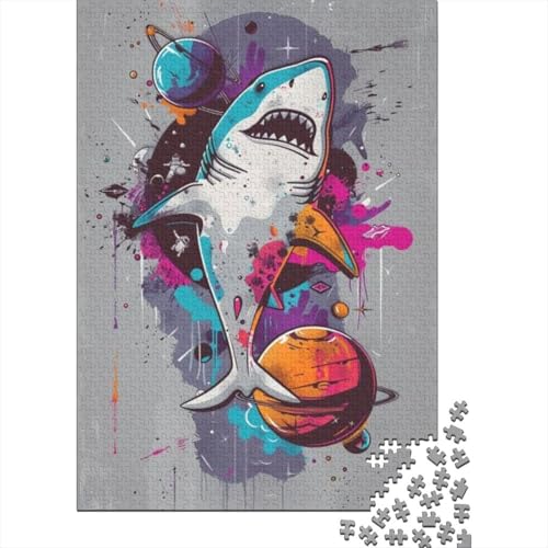 Puzzles 1000 Teile Für Erwachsene Doodle Shark 1000-teiliges Puzzle Impossible Puzzle. 1000pcs (75x50cm) von CPXSEMAZA