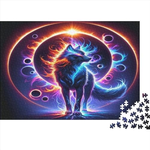 Puzzles 1000 Teile Für Erwachsene Eclipse Wolf 1000-teiliges Puzzle Lernspiele Heimdekorationspuzzle 1000pcs (75x50cm) von CPXSEMAZA