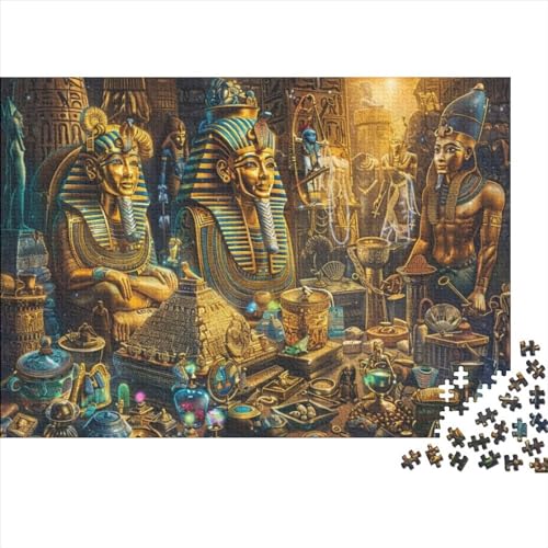 Puzzles 1000 Teile Für Erwachsene Egyptian Pharaoh Puzzle Lernspiele Heimdekoration Puzzle 1000pcs (75x50cm) von CPXSEMAZA