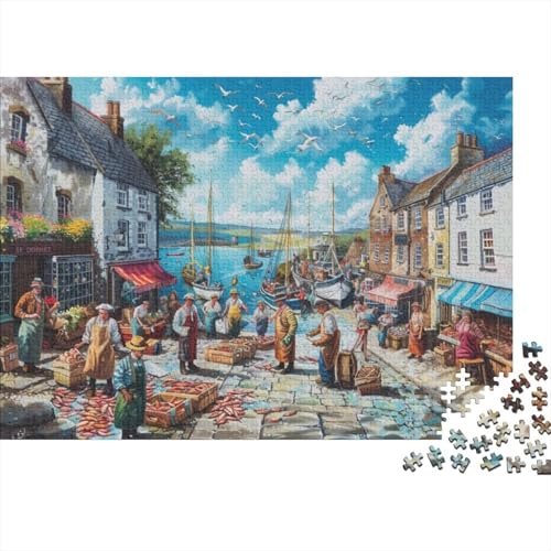 Puzzles 1000 Teile Für Erwachsene Fisherman's Life 1000-teiliges Puzzle Lernspiele Heimdekorationspuzzle 1000pcs (75x50cm) von CPXSEMAZA