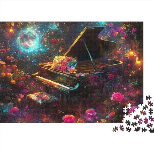 Puzzles 1000 Teile Für Erwachsene Flowers Piano 1000-teiliges Puzzle Lernspiele Heimdekorationspuzzle 1000pcs (75x50cm) von CPXSEMAZA