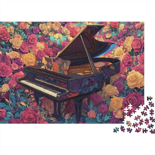 Puzzles 1000 Teile Für Erwachsene Flowers Piano Puzzle Lernspiele Heimdekoration Puzzle 1000pcs (75x50cm) von CPXSEMAZA