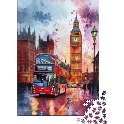 Puzzles 1000 Teile Für Erwachsene London Bus 1000-teilige Puzzles Für Erwachsene 1000pcs (75x50cm) von CPXSEMAZA