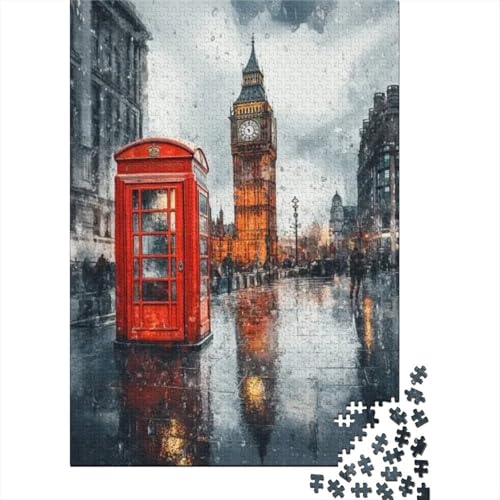 Puzzles 1000 Teile Für Erwachsene London Streets 1000-teiliges Puzzle. Spielzeug Zum Stressabbau 1000pcs (75x50cm) von CPXSEMAZA