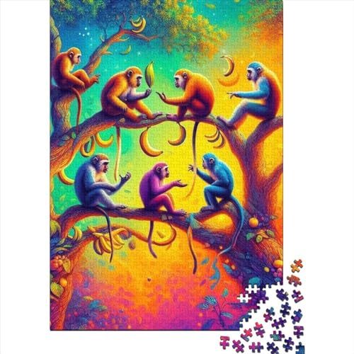 Puzzles 1000 Teile Für Erwachsene Monkey on Tree 1000-teilige Puzzles, Familienaktivitätspuzzles, Lernspiele 1000pcs (75x50cm) von CPXSEMAZA