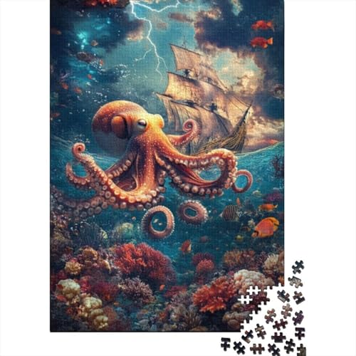 Puzzles 1000 Teile Für Erwachsene Octopus 1000-teiliges Puzzle Impossible Puzzle. 1000pcs (75x50cm) von CPXSEMAZA