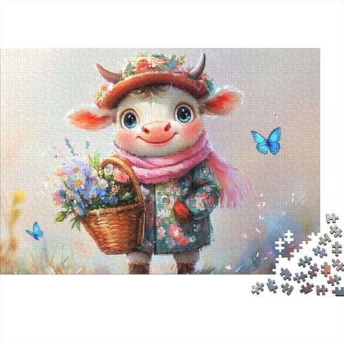 Puzzles 1000 Teile Für Erwachsene Puzzles Für Erwachsene 1000 Teile Puzzle Lernspiele- Cute Baby Cow Rätsel 1000pcs (75x50cm) von CPXSEMAZA