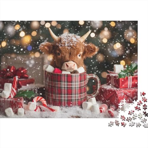 Puzzles 1000 Teile Für Erwachsene Puzzles Für Erwachsene 1000 Teile Puzzle Lernspiele Cute Highland Cow Baby Heimdekorationspuzzle 1000 Teile 1000pcs (75x50cm) von CPXSEMAZA