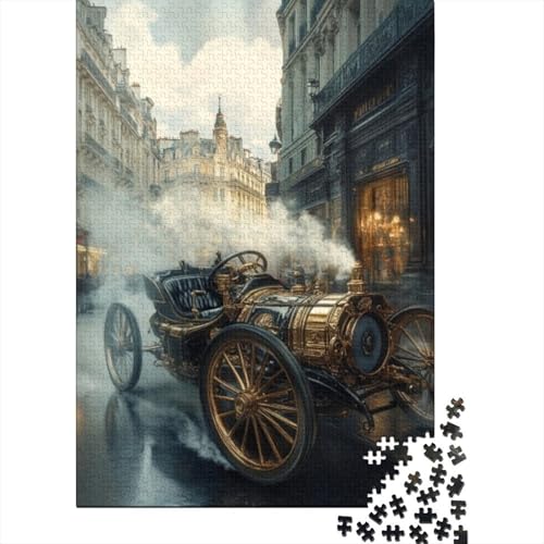 Puzzles 1000 Teile Für Erwachsene Retro Steam Car 1000-teiliges Puzzle Lernspiele Heimdekorationspuzzle 1000pcs (75x50cm) von CPXSEMAZA