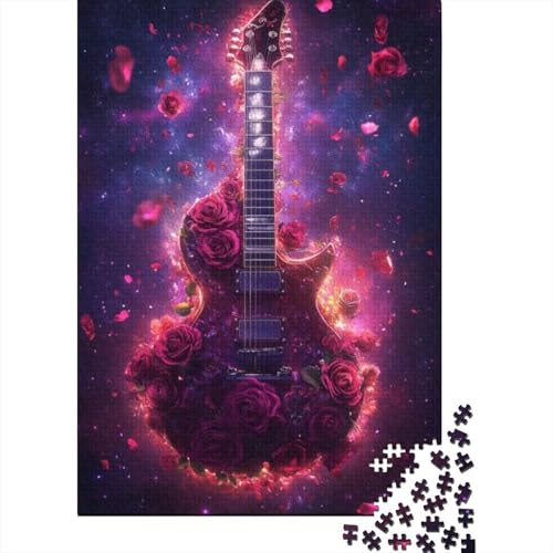 Puzzles 1000 Teile Für Erwachsene Rose Guitar 1000-teiliges Puzzle. Spielzeug Zum Stressabbau 1000pcs (75x50cm) von CPXSEMAZA