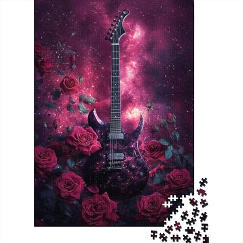 Puzzles 1000 Teile Für Erwachsene Rose Guitar 1000-teiliges Puzzle. Spielzeug Zum Stressabbau 1000pcs (75x50cm) von CPXSEMAZA