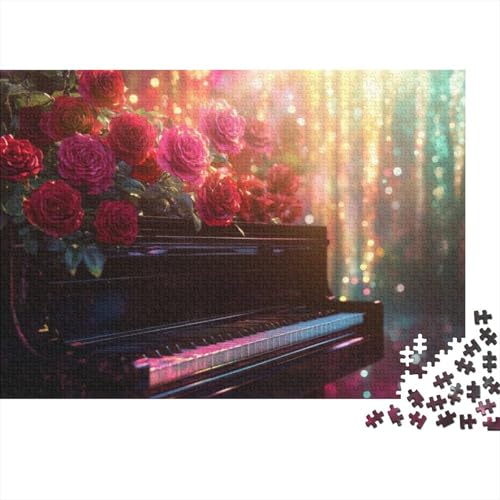 Puzzles 1000 Teile Für Erwachsene Rose Piano 1000-teilige Puzzles, Familienaktivitätspuzzles, Lernspiele 1000pcs (75x50cm) von CPXSEMAZA