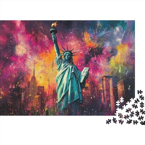 Puzzles 1000 Teile Für Erwachsene Statue of Liberty 1000-teiliges Puzzle Lernspiele Heimdekorationspuzzle 1000pcs (75x50cm) von CPXSEMAZA