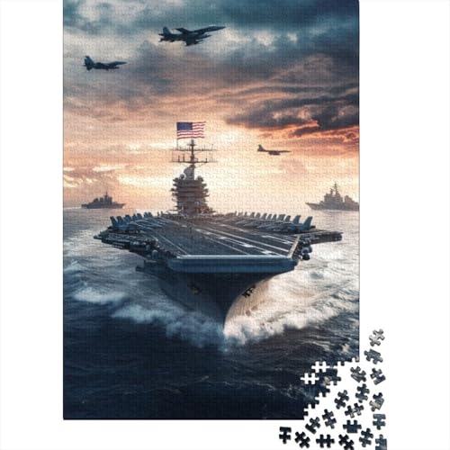 Puzzles 1000 Teile Für Erwachsene US Aircraft Carrier 1000-teiliges Puzzle. Spielzeug Zum Stressabbau 1000pcs (75x50cm) von CPXSEMAZA