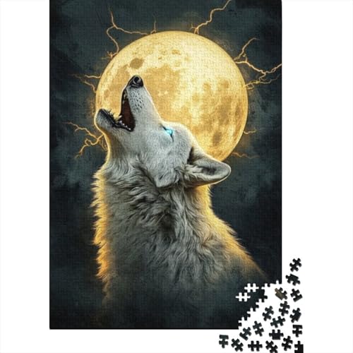 Puzzles 1000 Teile Für Erwachsene Wolf 1000-teiliges Puzzle. Spielzeug Zum Stressabbau 1000pcs (75x50cm) von CPXSEMAZA