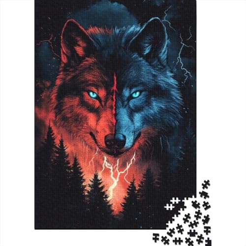 Puzzles 1000 Teile Für Erwachsene Wolf 1000-teiliges Puzzle. Spielzeug Zum Stressabbau 1000pcs (75x50cm) von CPXSEMAZA