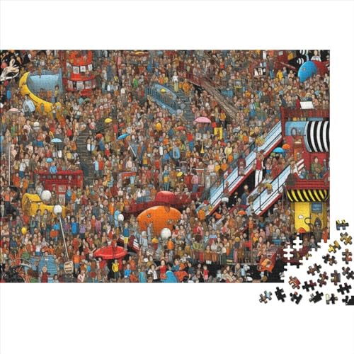 Puzzles 300 Teile Für Erwachsene 3000 People at Mall Conge 300-teiliges Puzzle Lernspiele Heimdekorationspuzzle 300pcs (40x28cm) von CPXSEMAZA