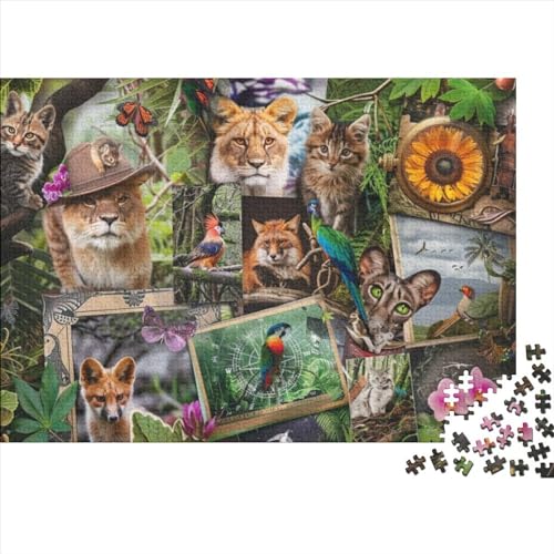 Puzzles 300 Teile Für Erwachsene Animal Photo Postcards Puzzle Lernspiele Heimdekoration Puzzle 300pcs (40x28cm) von CPXSEMAZA