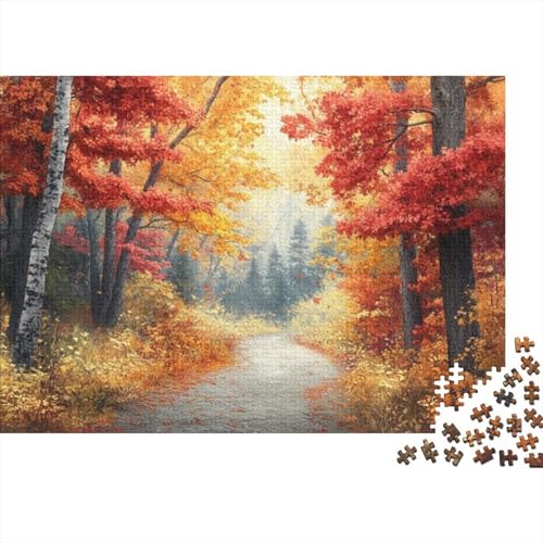 Puzzles 300 Teile Für Erwachsene Autumn Maple Leaves 300-teiliges Puzzle Lernspiele Heimdekorationspuzzle 300pcs (40x28cm) von CPXSEMAZA