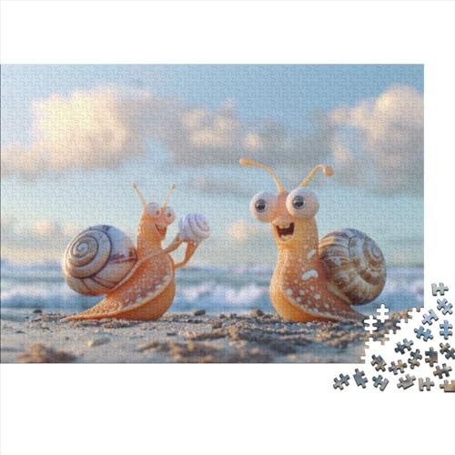 Puzzles 300 Teile Für Erwachsene Beach Snail 300-teiliges Puzzle Lernspiele Heimdekorationspuzzle 300pcs (40x28cm) von CPXSEMAZA