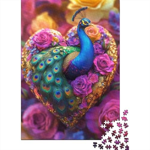 Puzzles 300 Teile Für Erwachsene Beautiful Peacock 300-teiliges Puzzle Lernspiele Heimdekorationspuzzle 300pcs (40x28cm) von CPXSEMAZA