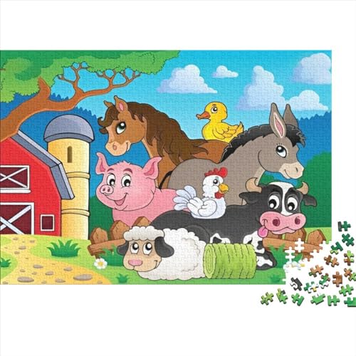 Puzzles 300 Teile Für Erwachsene Cartoon Animals 300-teilige Puzzles, Familienaktivitätspuzzles, Lernspiele 300pcs (40x28cm) von CPXSEMAZA
