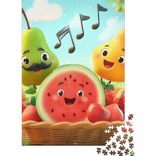 Puzzles 300 Teile Für Erwachsene Cartoon Fruit 300-teiliges Puzzle Lernspiele Heimdekorationspuzzle 300pcs (40x28cm) von CPXSEMAZA