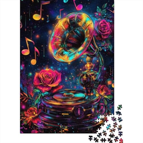 Puzzles 300 Teile Für Erwachsene Colored Gramophone Puzzles Mit 300 Teilen, Komplexe Puzzles Für Erwachsene 300pcs (40x28cm) von CPXSEMAZA