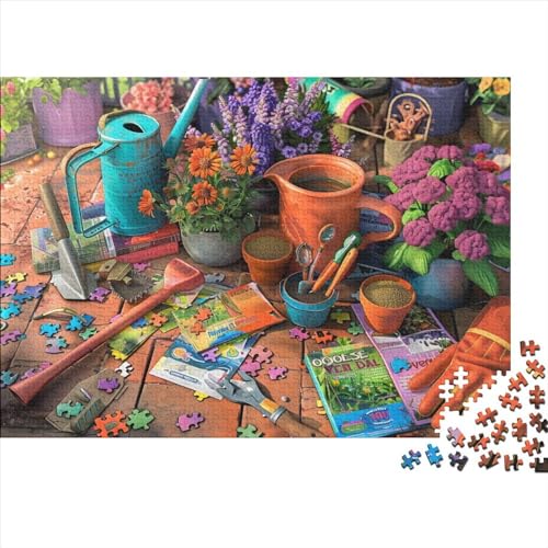 Puzzles 300 Teile Für Erwachsene Colorful Gardening Tools 300-teiliges Puzzle Lernspiele Heimdekorationspuzzle 300pcs (40x28cm) von CPXSEMAZA