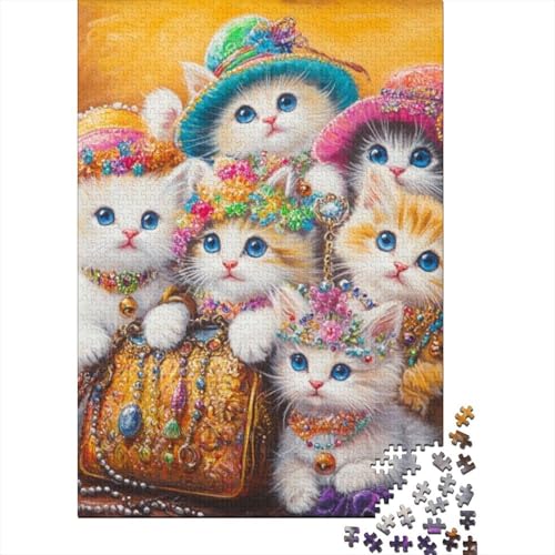 Puzzles 300 Teile Für Erwachsene Cute Kitten 300-teiliges Puzzle Für Erwachsene, Lernspiele 300pcs (40x28cm) von CPXSEMAZA