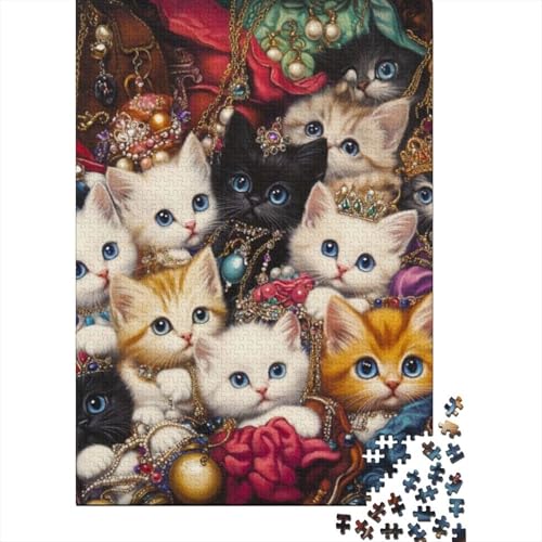 Puzzles 300 Teile Für Erwachsene Cute Kitten 300-teiliges Puzzle Für Erwachsene, Lernspiele 300pcs (40x28cm) von CPXSEMAZA