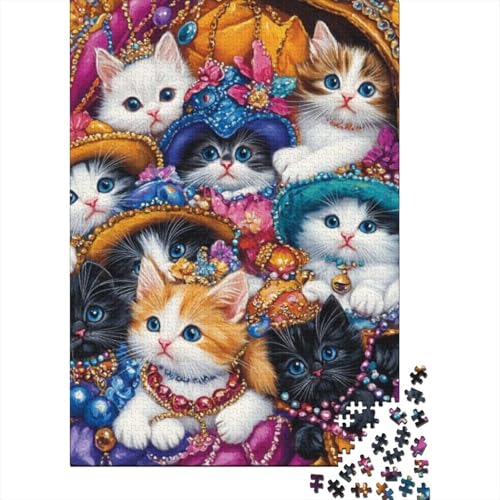 Puzzles 300 Teile Für Erwachsene Cute Kitten 300-teiliges Puzzle Lernspiele Heimdekorationspuzzle 300pcs (40x28cm) von CPXSEMAZA