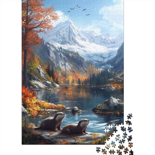 Puzzles 300 Teile Für Erwachsene Cute Otter 300-teiliges Puzzle Für Erwachsene, Lernspiele 300pcs (40x28cm) von CPXSEMAZA