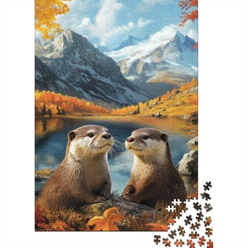 Puzzles 300 Teile Für Erwachsene Cute Otter 300-teiliges Puzzle Lernspiele Heimdekorationspuzzle 300pcs (40x28cm) von CPXSEMAZA