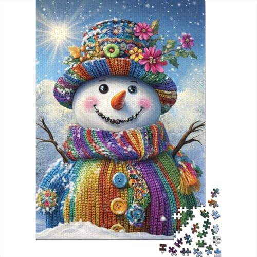 Puzzles 300 Teile Für Erwachsene Cute Snowman 300-teiliges Puzzle Lernspiele Heimdekorationspuzzle 300pcs (40x28cm) von CPXSEMAZA