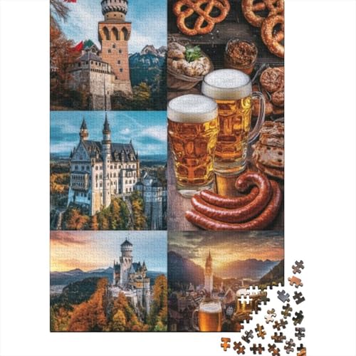 Puzzles 300 Teile Für Erwachsene German Food 300-teiliges Puzzle Lernspiele Heimdekorationspuzzle 300pcs (40x28cm) von CPXSEMAZA